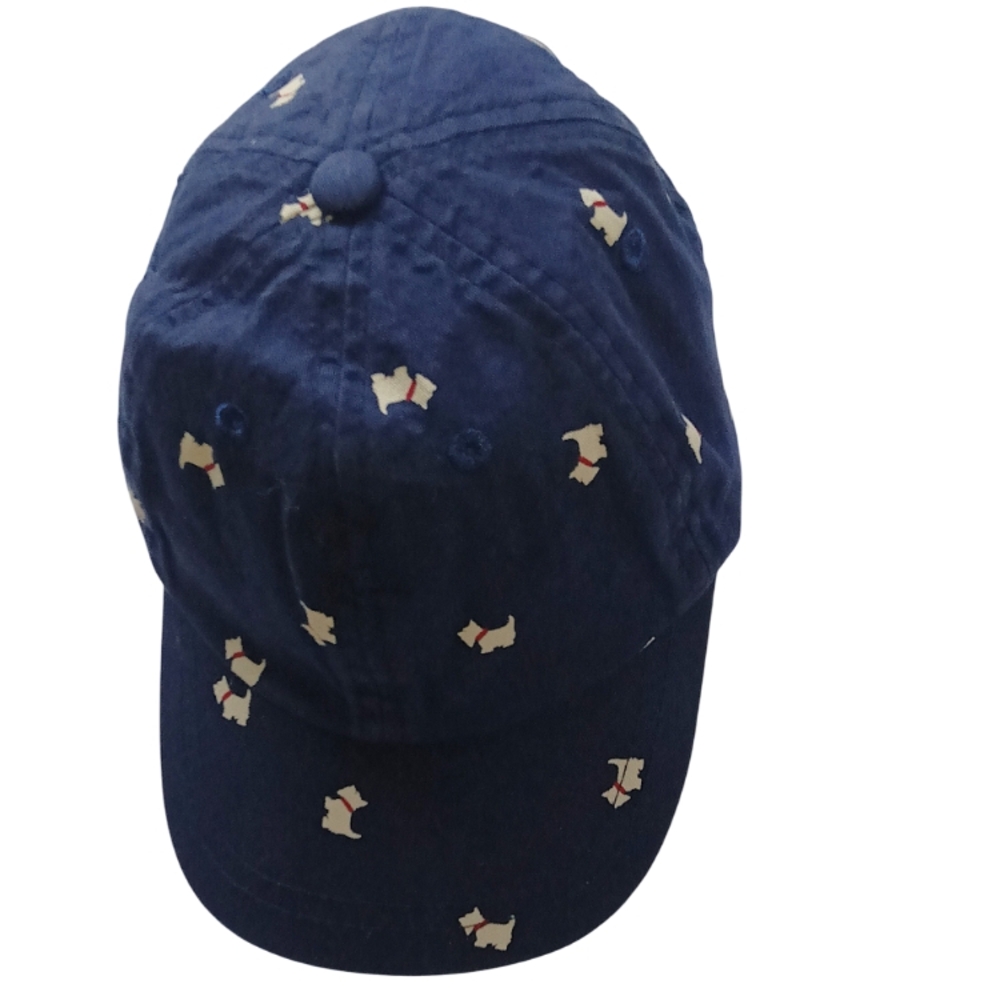 Navy Blue Kids Cap with Dog Print